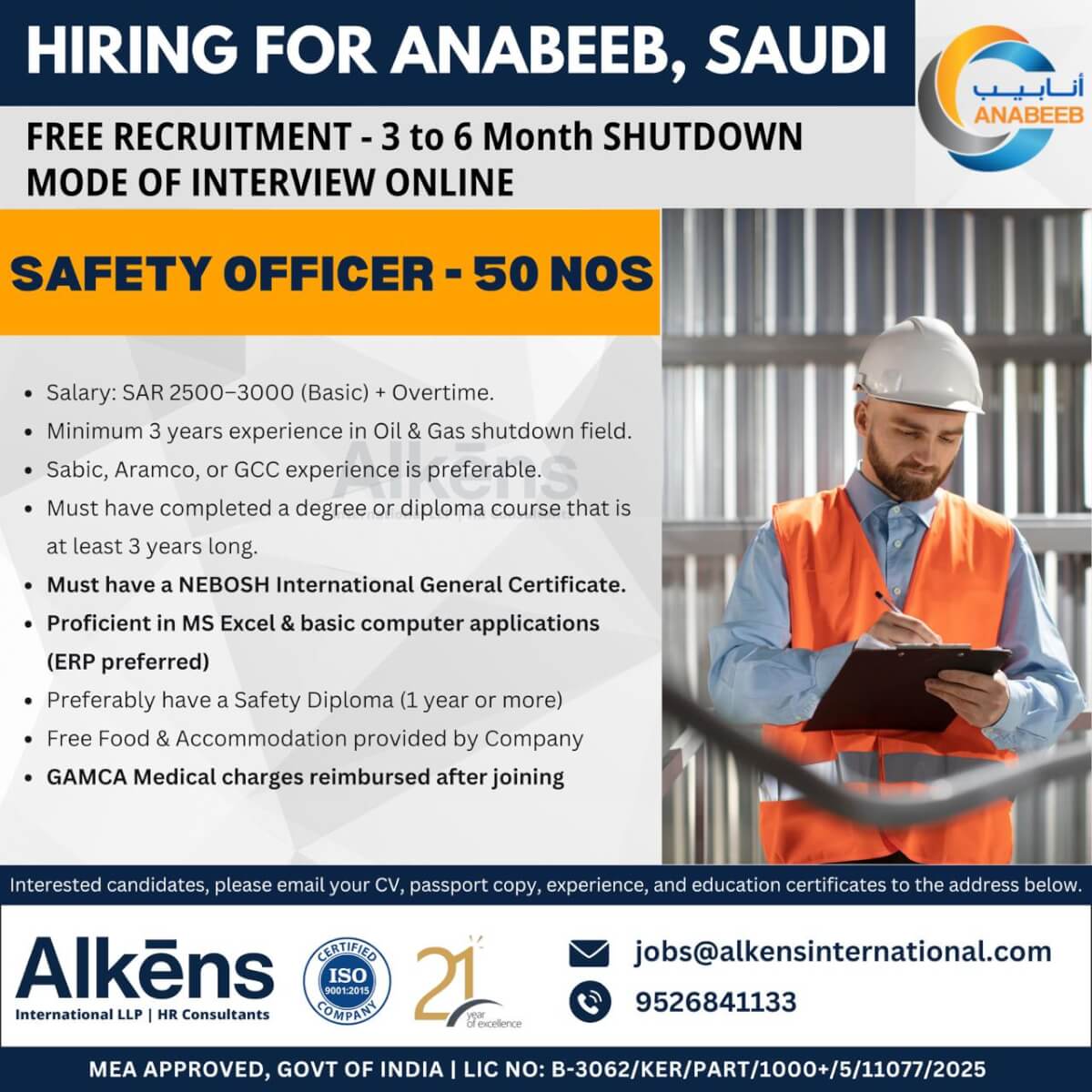 HIRING FOR SAUDI