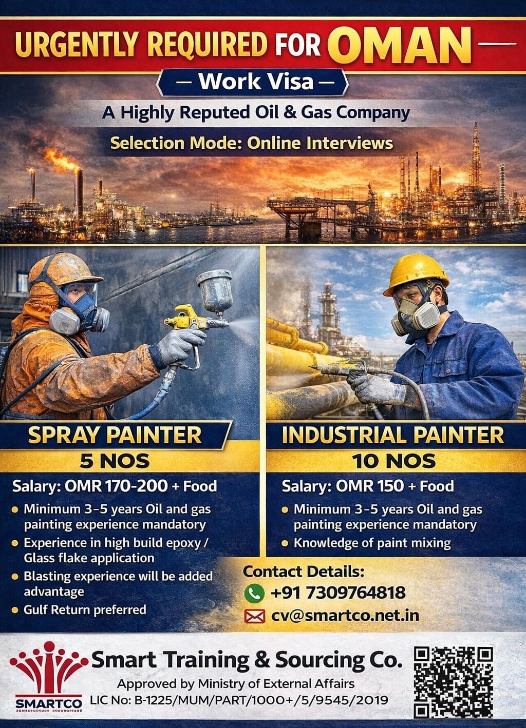 Urgently Required for OMAN A Highly Reputed Oil & Gas Company Urgently Required for OMAN A Highly Reputed Oil & Gas Company