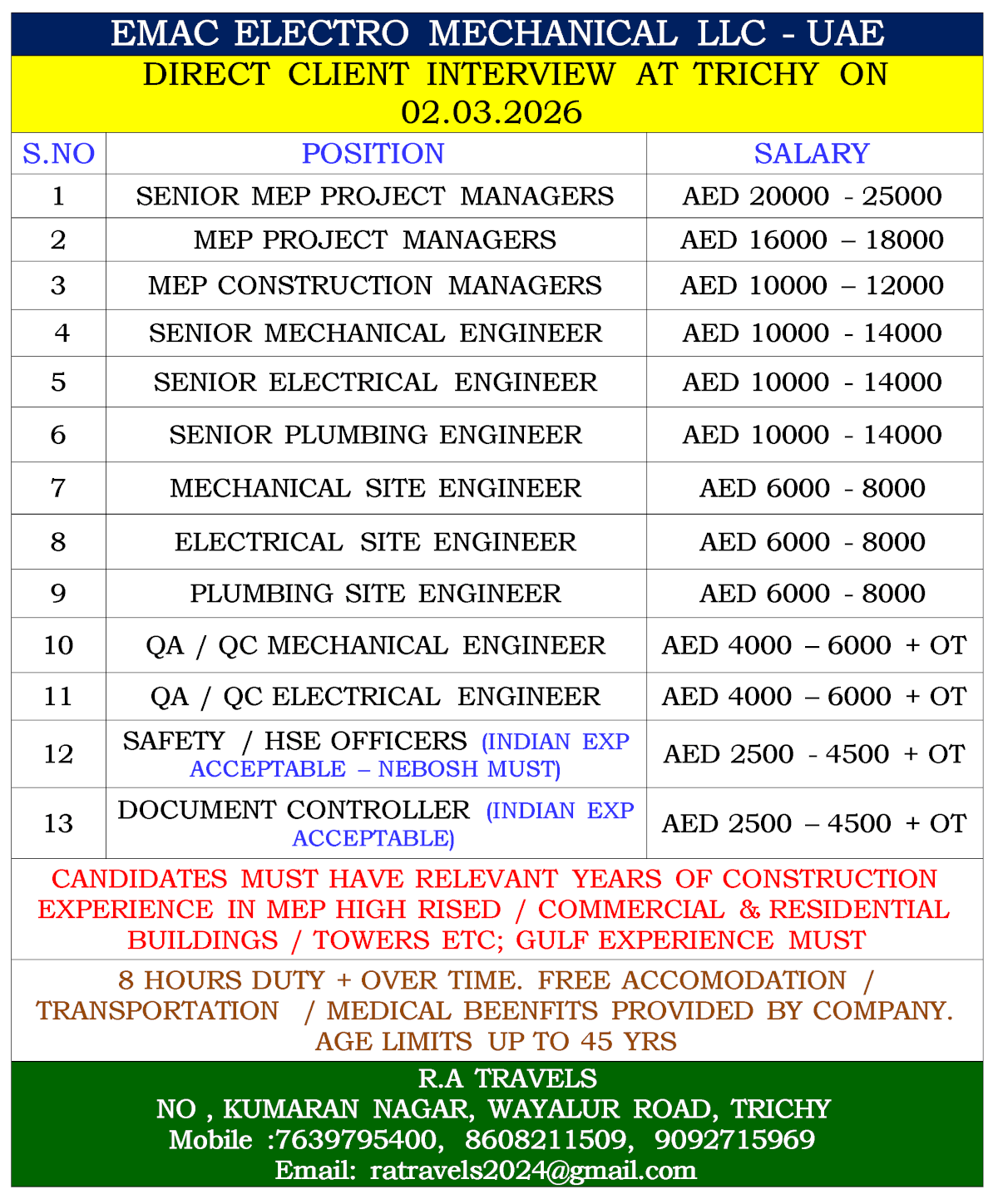 EMAC ELECTRO MECHANICAL LLC - UAE