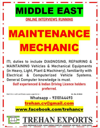 MAINTENANCE MECHANIC