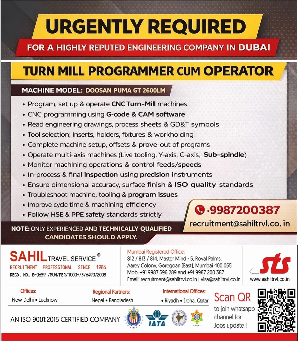 Urgently Required for Dubai Urgently Required for Dubai