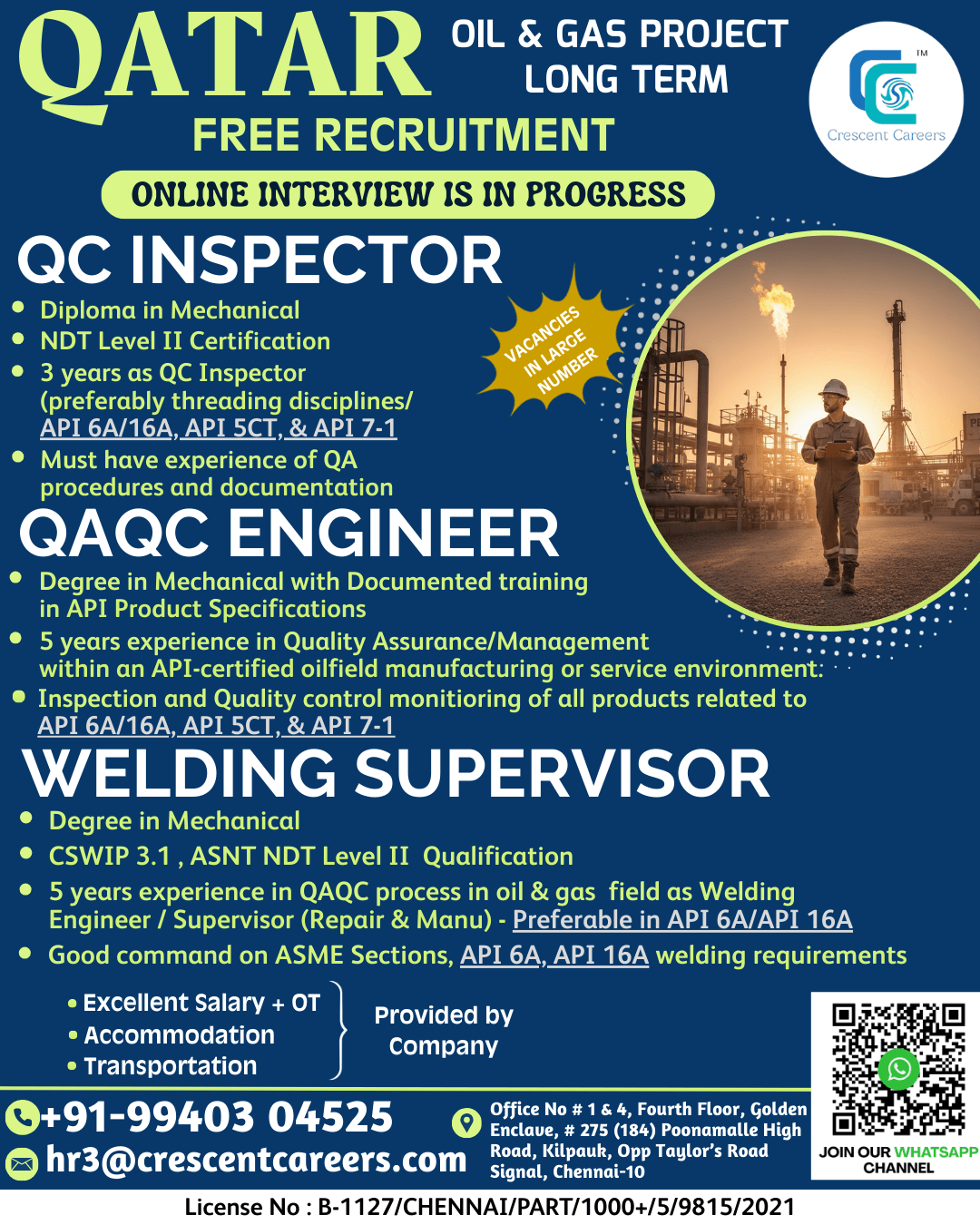 FREE RECRUITMENT FOR QATAR COUNTRY