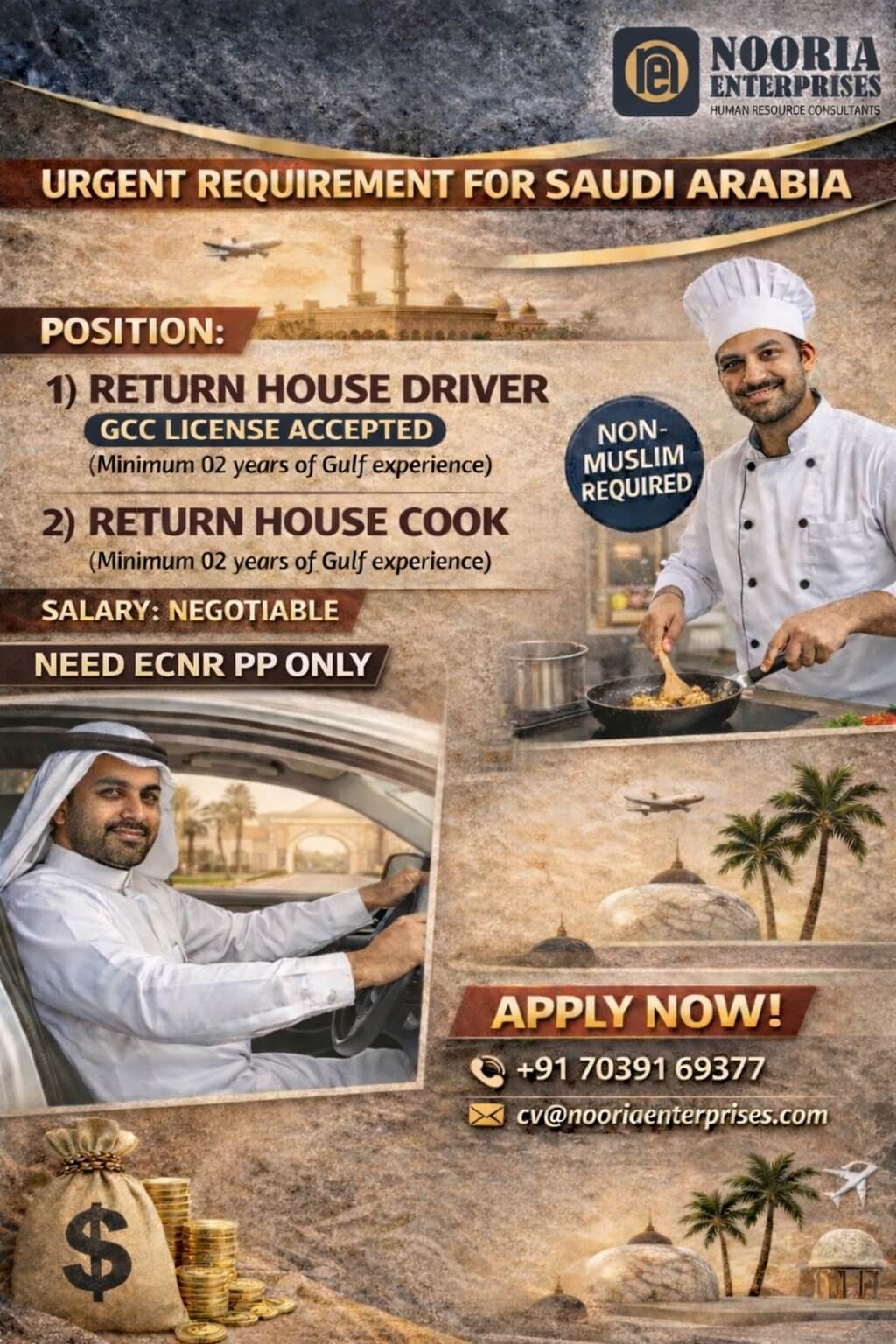 Urgent Requirement for Saudi Arabia