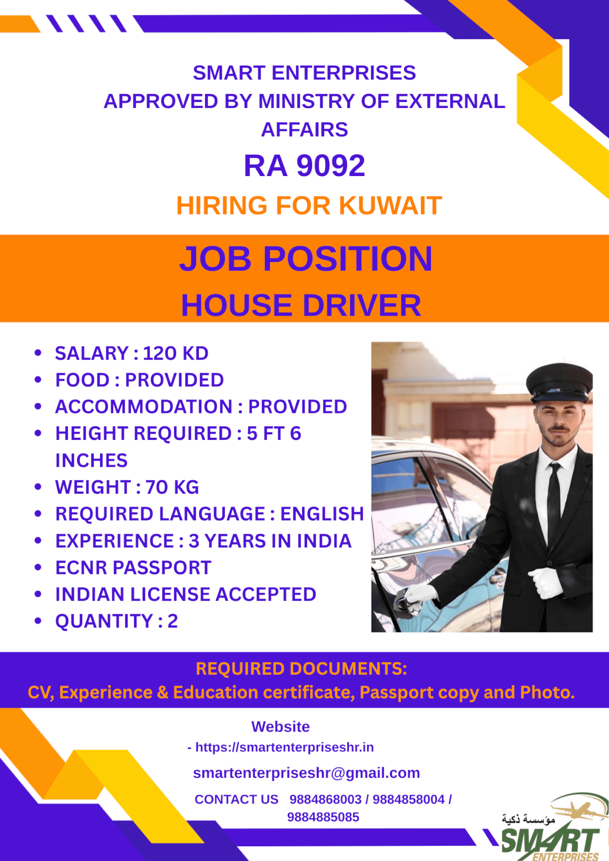 URGENT REQUIREMENT FOR KUWAIT