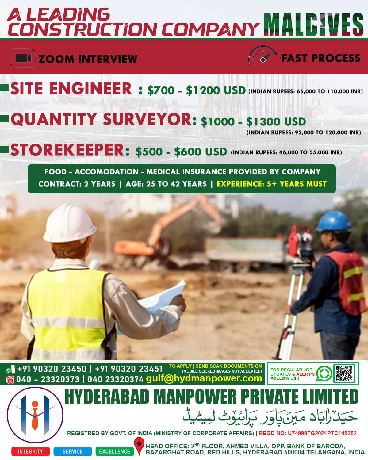 Hiring for Maldives Hiring for Maldives