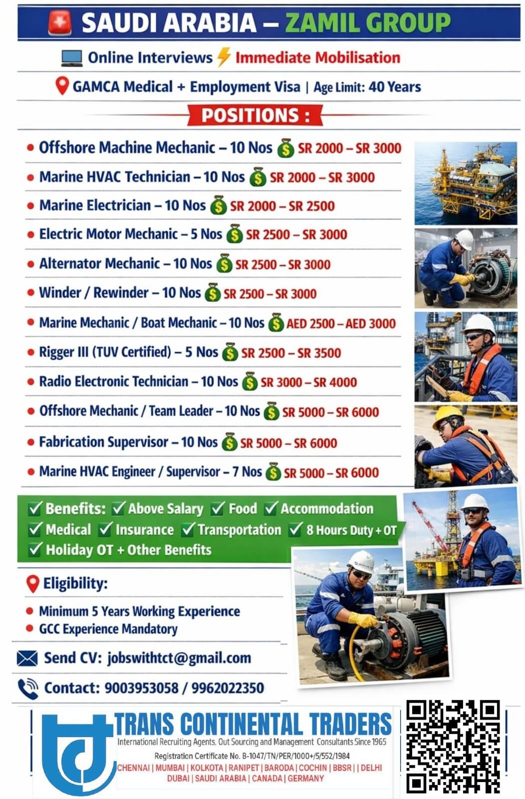 HIRING FOR ZAMIL GROUP-SAUDI ARABIA HIRING FOR ZAMIL GROUP-SAUDI ARABIA