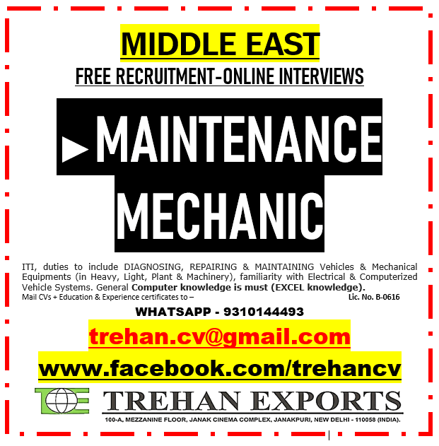 MAINTENANCE MECHANIC