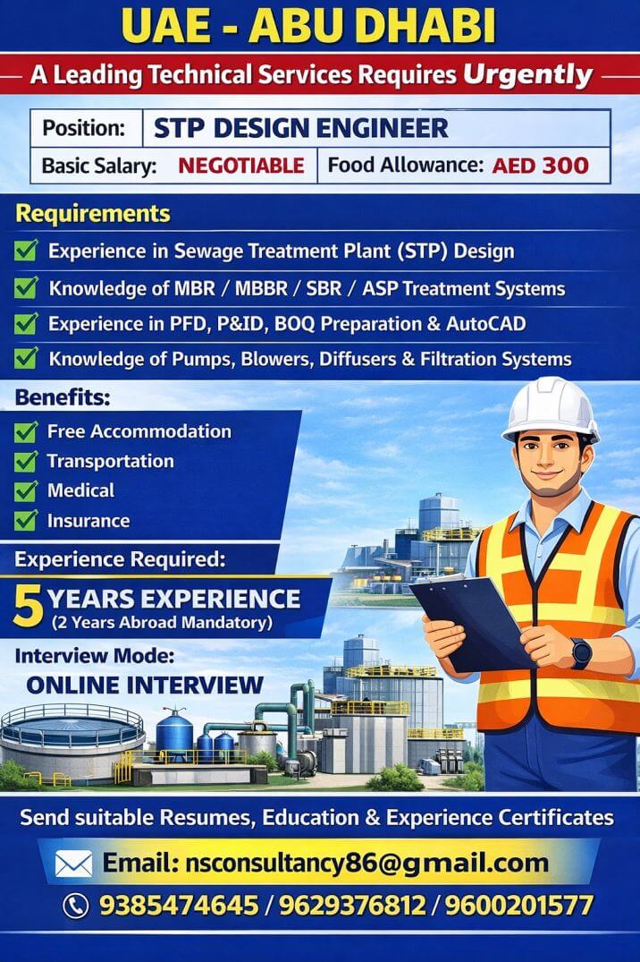 LEADING TECHNICAL SERVICE REQUIRED FOR ABU DHABI