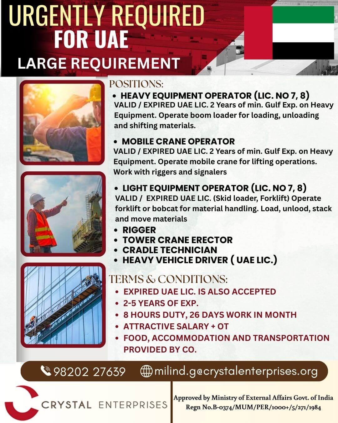 HIRING FOR UAE LARGE REQUIREMENT