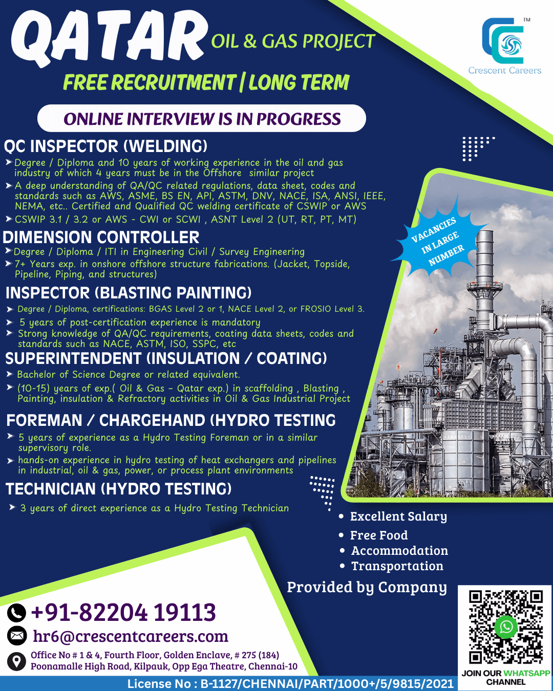 FREE RECRUITMENT FOR QATAR COUNTRY