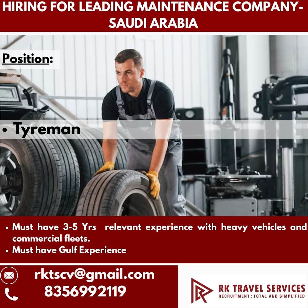 Hiring FOR Leading Maintenance Company -saudi arabia
