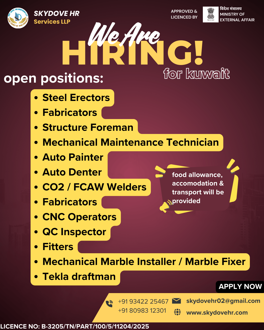 HIRING FOR KUWIAT - APPLY HERE!