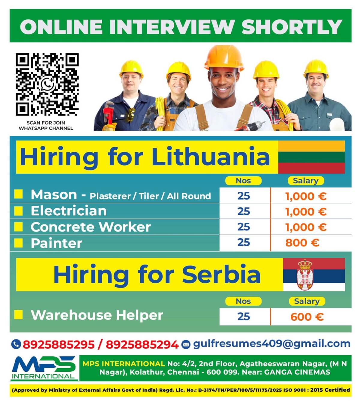 ONLINE INTERVIEW SHORTLY Hiring for Lithuania & Serbia ONLINE INTERVIEW SHORTLY Hiring for Lithuania & Serbia