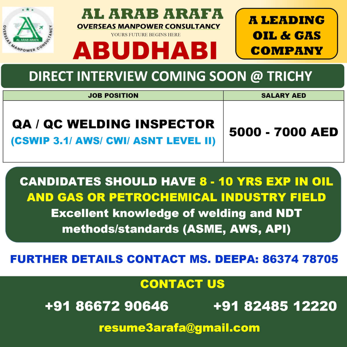 DIRECT INTERVIEW COMING SOON@ TRICHY DIRECT INTERVIEW COMING SOON@ TRICHY