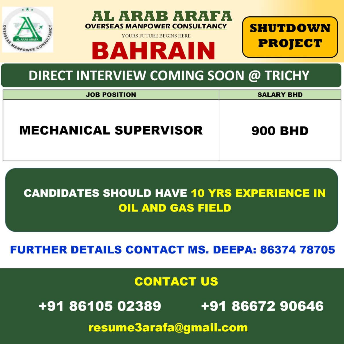 DIRECT INTERVIEW COMING SOON@ TRICHY DIRECT INTERVIEW COMING SOON@ TRICHY