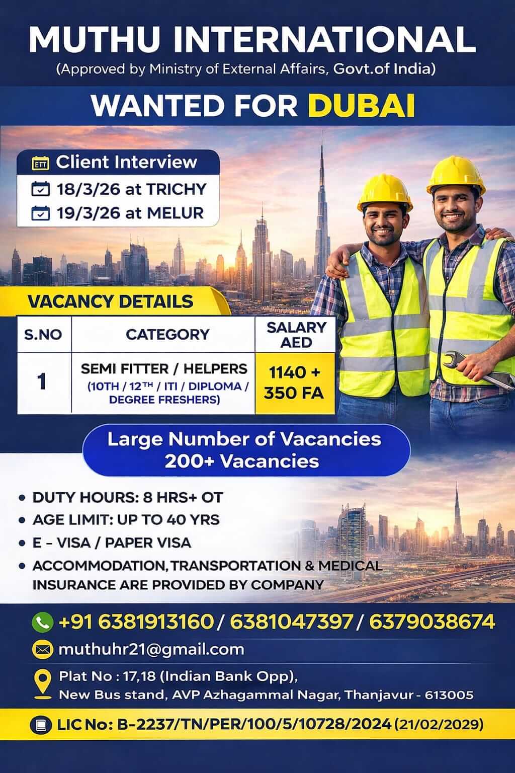 WANTED FOR DUBAI WANTED FOR DUBAI