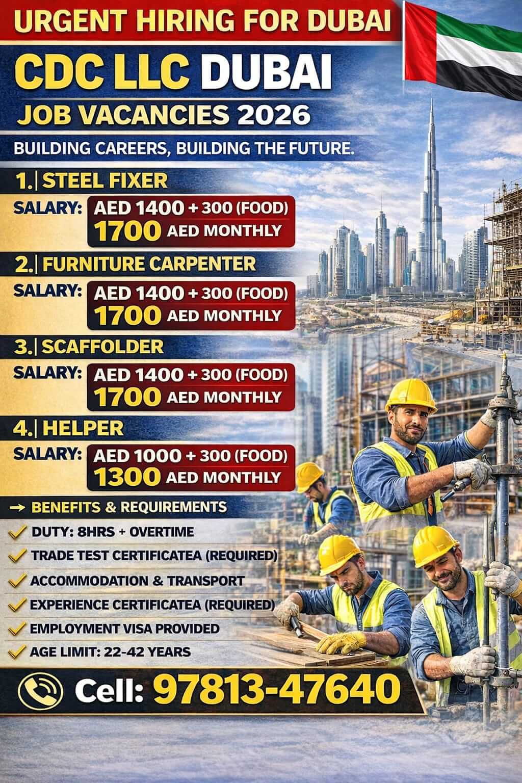 Dubai worrker requirement