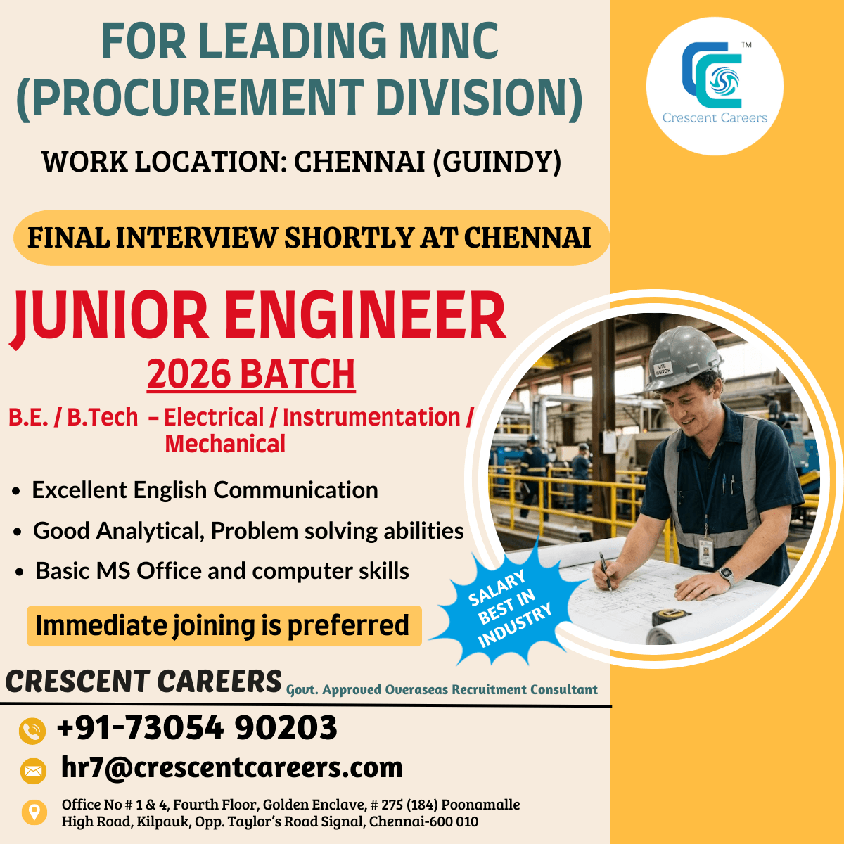 JUNIOR ENGINEER JUNIOR ENGINEER