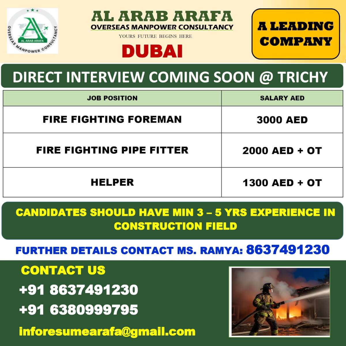 DIRECT INTERVIEW COMING SOON @ TRICHY