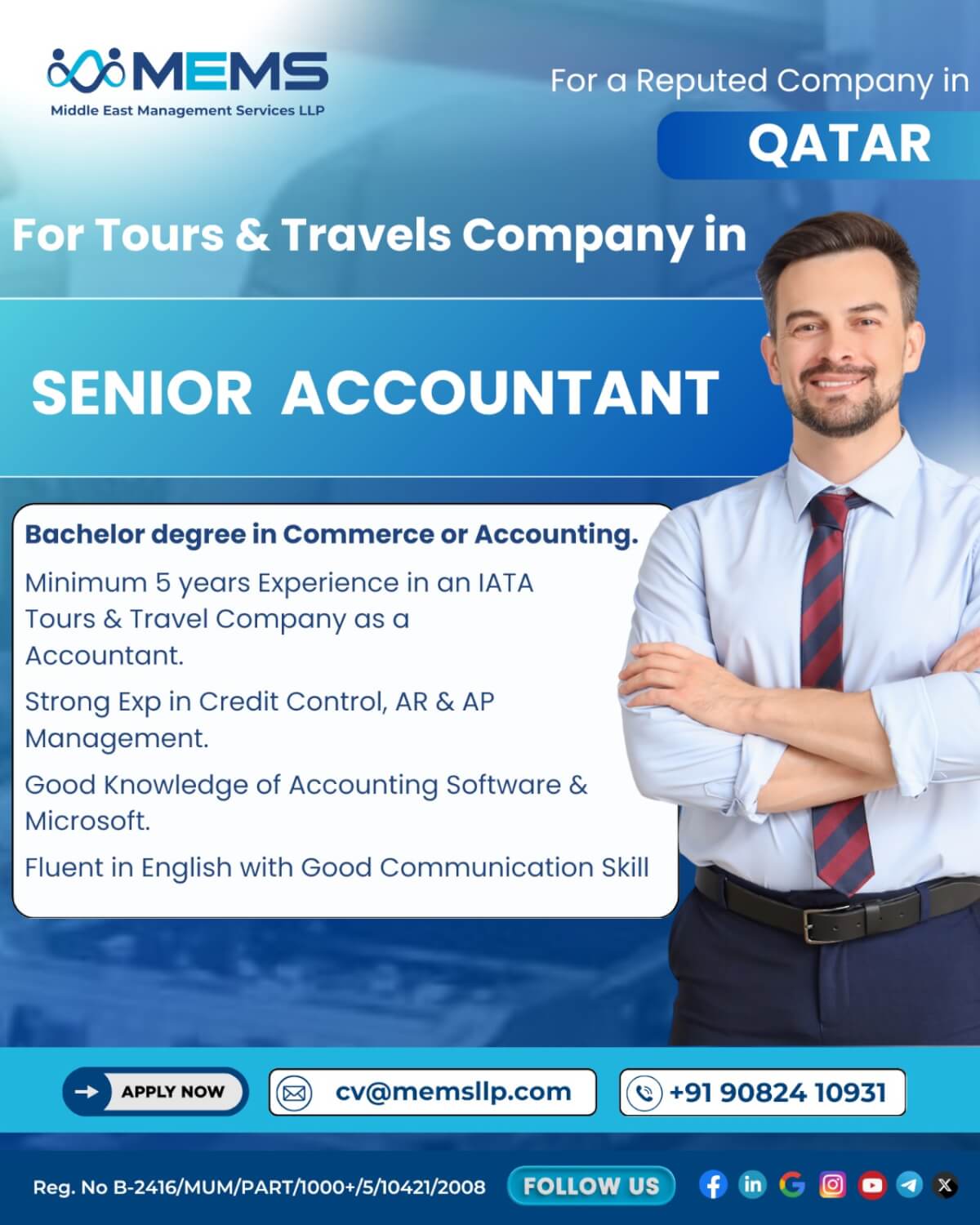 We are hiring for a Tours and Travel Company in Qatar We are hiring for a Tours and Travel Company in Qatar