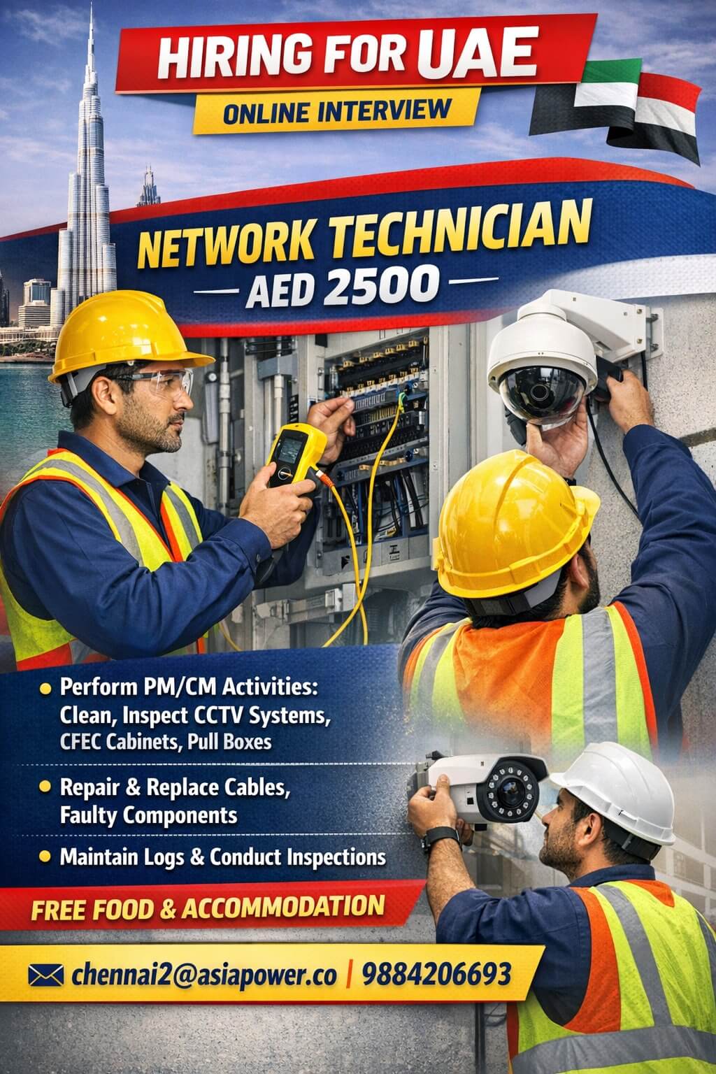NETWORK TECHNICIAN - UAE - ONLINE INTERVIEW