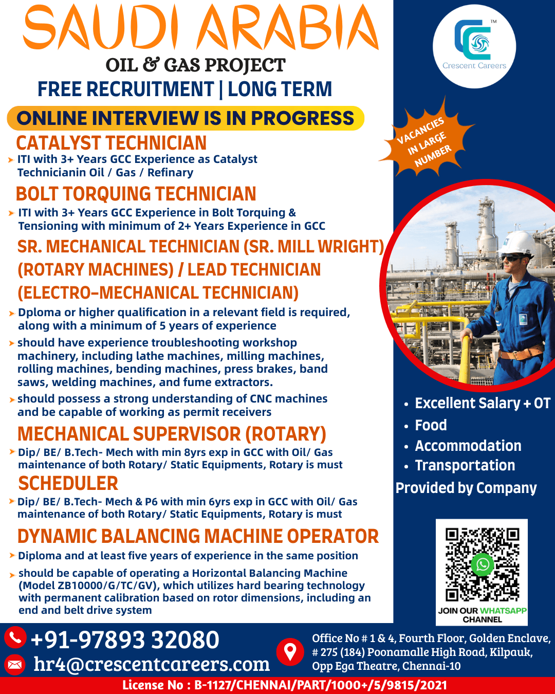 FREE RECRUITMENT FOR SAUDI ARABIA COUNTRY