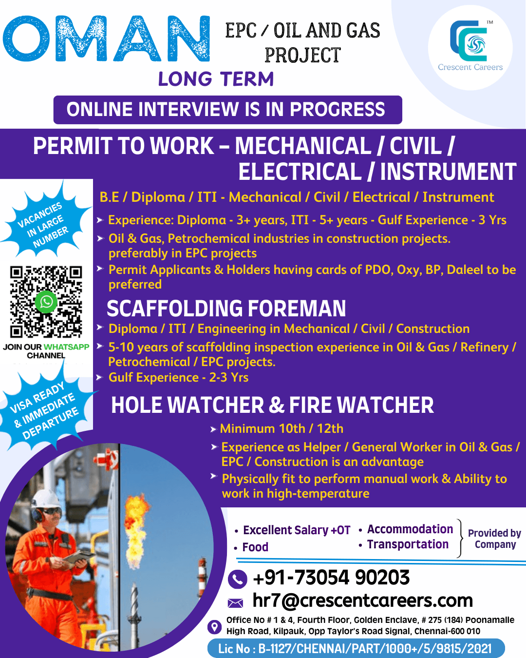 RECRUITMENT FOR OMAN COUNTRY
