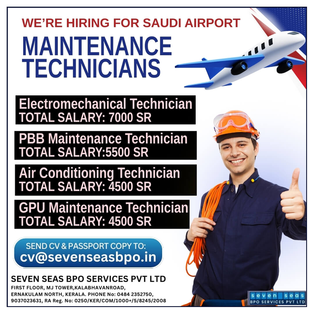 URGENT VACANCY IN SAUDI AIRPORT