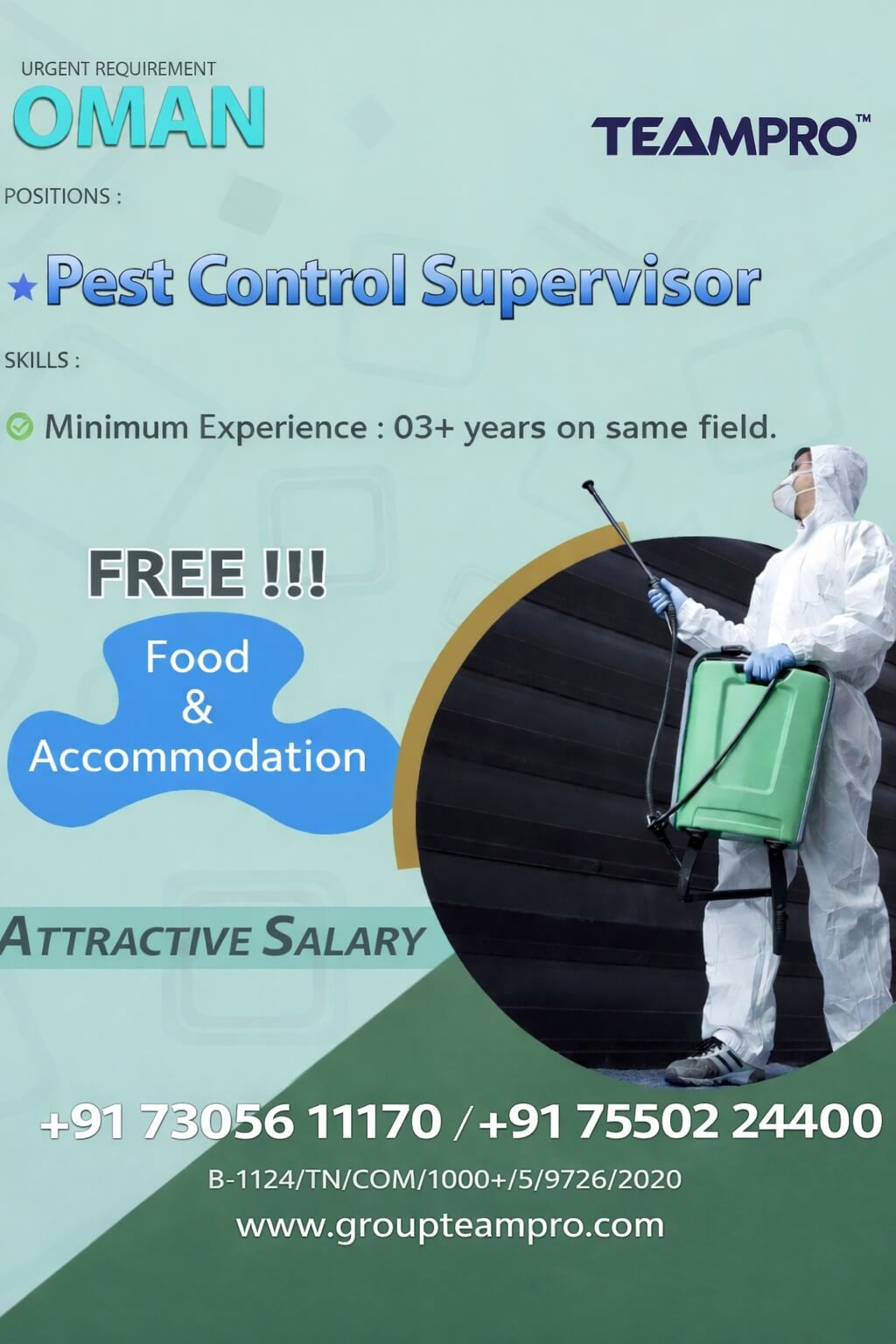 ? Urgent Hiring – Pest Control Supervisor | Oman