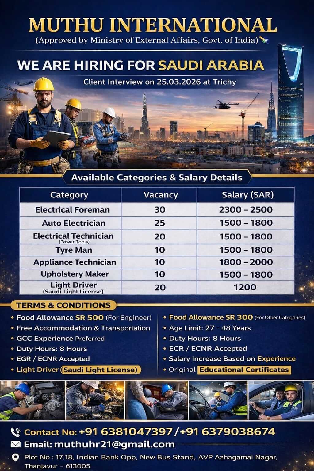 wanted for saudi Arabia