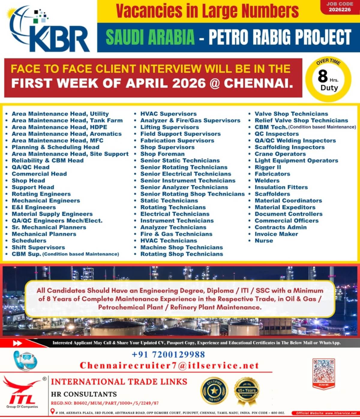 Direct interview for SAUDI