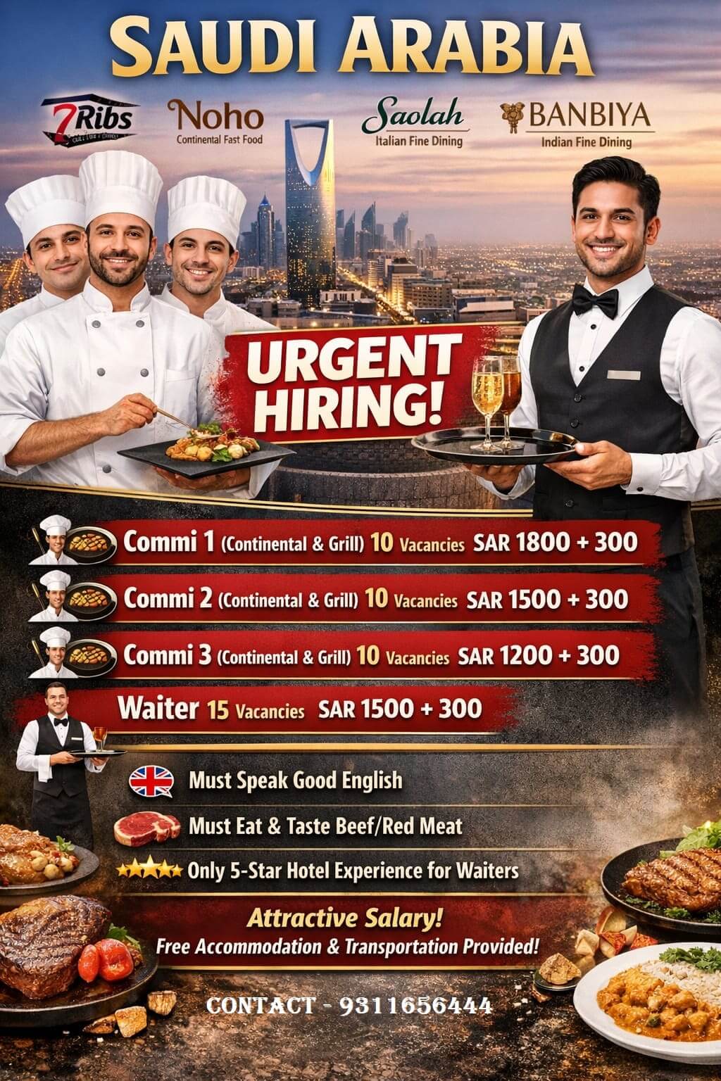 COMMI1, COMMI 2, COMMI3, WAITER