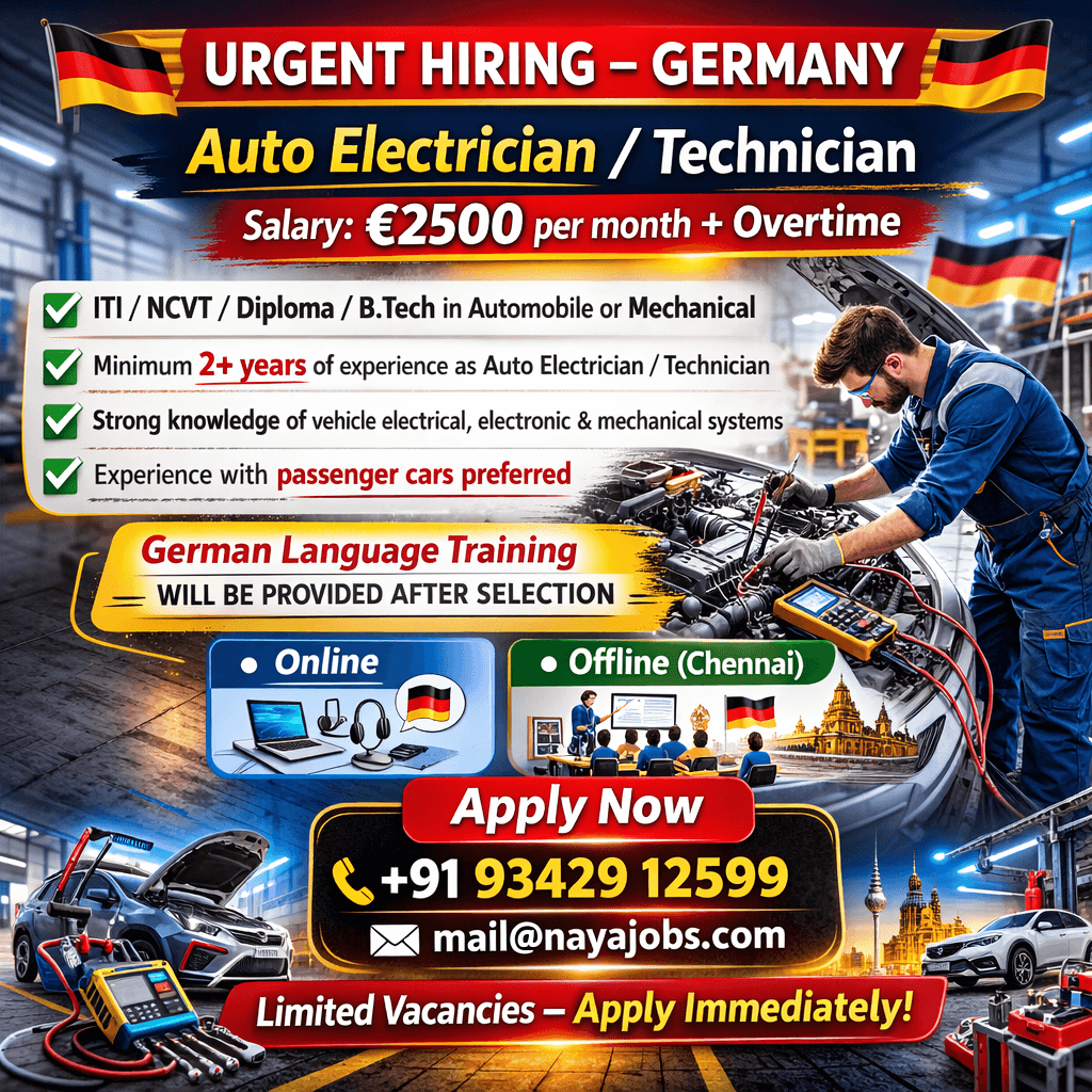 URGENT HIRING – AUTO ELECTRICIAN GERMANY
