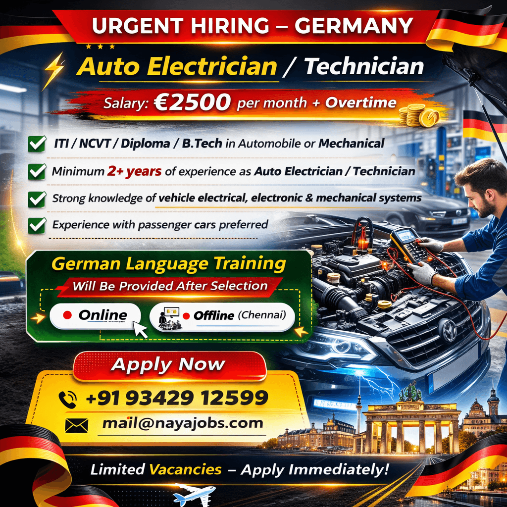 URGENT HIRING – AUTO ELECTRICIAN GERMANY