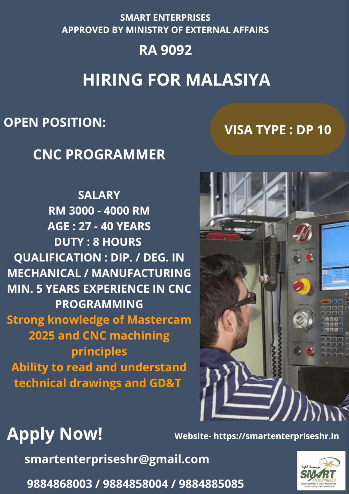 URGENT REQUIREMENT FOR MALAYSIA