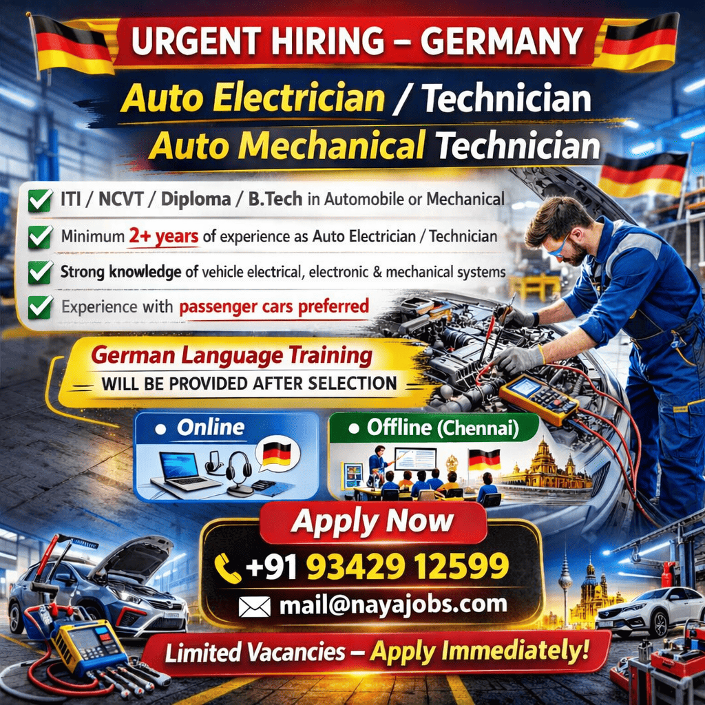 URGENT HIRING – AUTO TECHNICIAN (GERMANY) URGENT HIRING – AUTO TECHNICIAN (GERMANY)