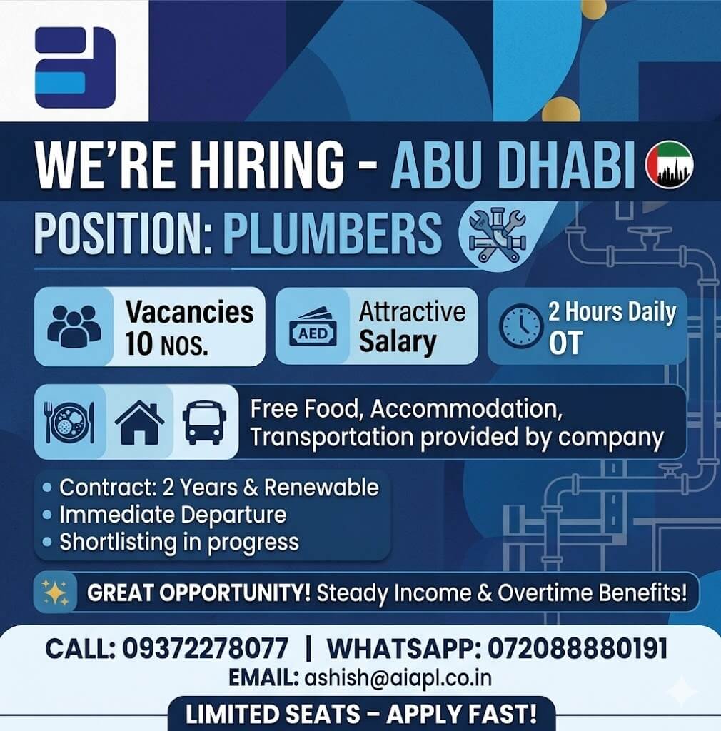 URGRNT HIRING FOR DUBAI