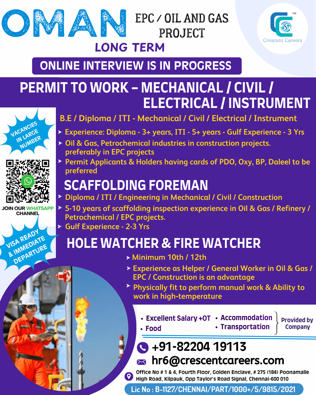 RECRUITMENT FOR OMAN COUNTRY