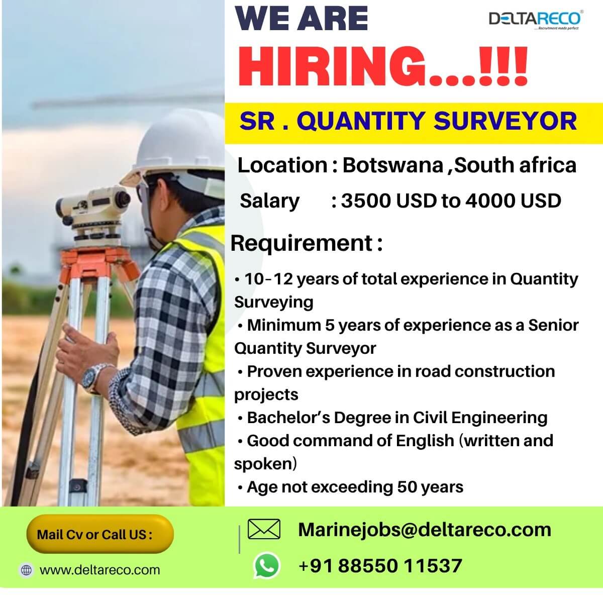 Senior Quantity Surveyor  South africa