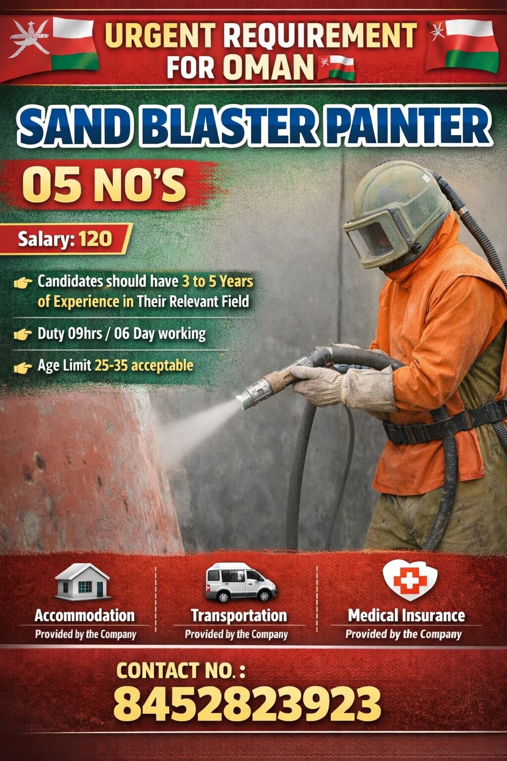 URGENT REQUIREMENT FOR OMAN