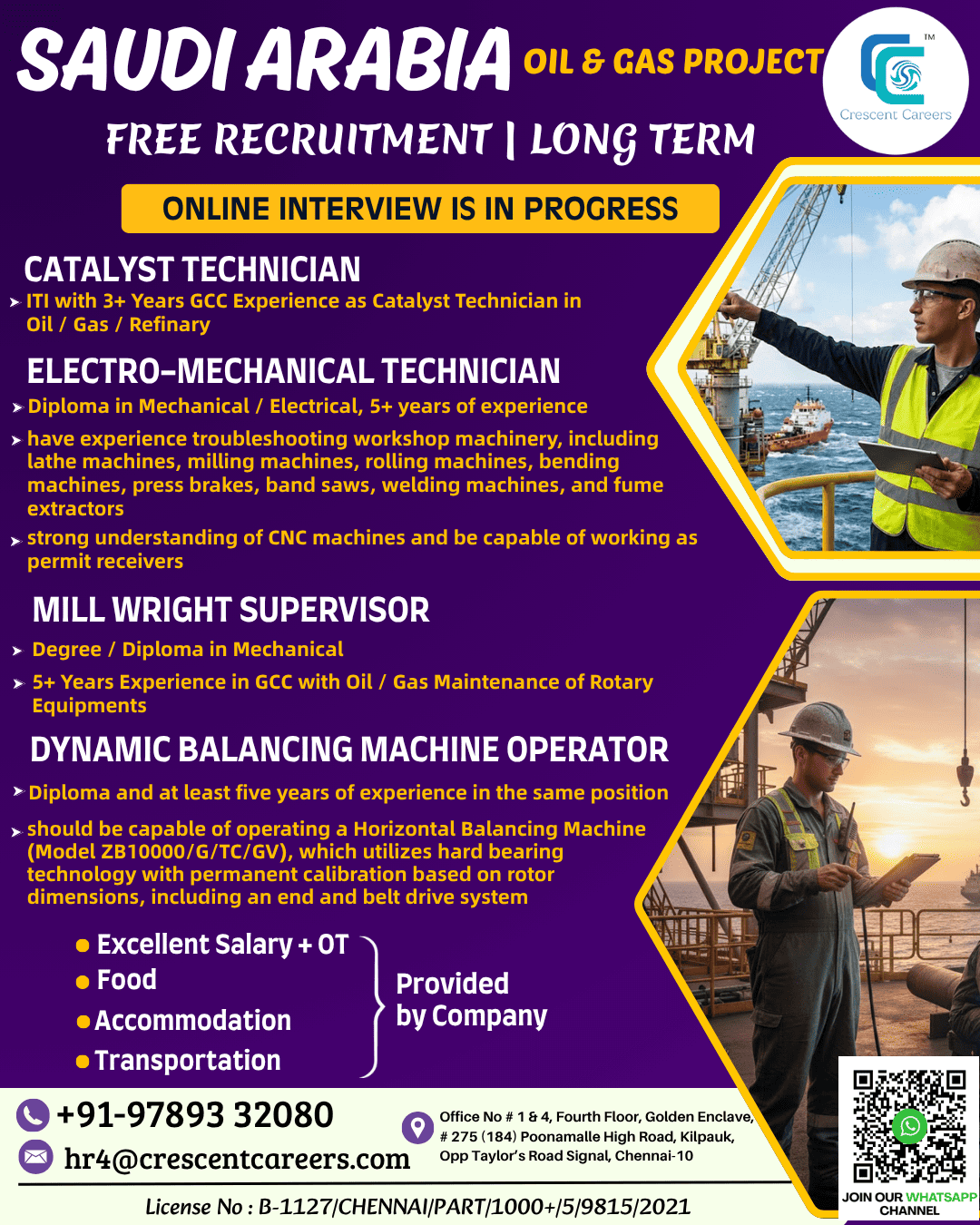 FREE RECRUITMENT FOR SAUDI ARABIA COUNTRY