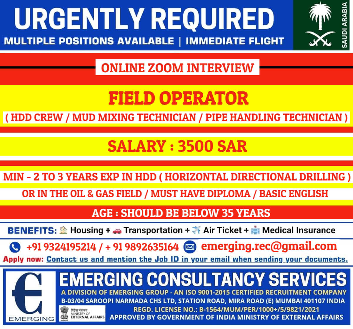 URGENT REQUIRED FOR A LEADING OIL & GAS COMPANY IN K.S.A URGENT REQUIRED FOR A LEADING OIL & GAS COMPANY IN K.S.A
