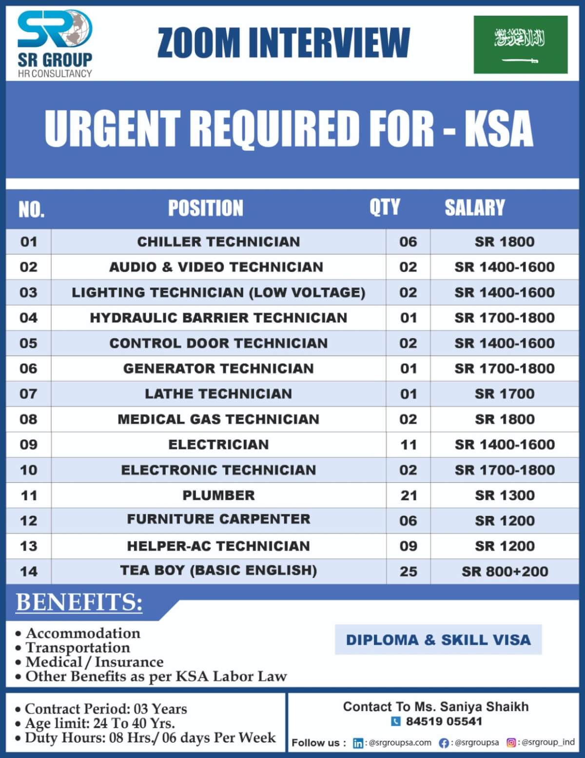 URGENT REQUIRED FOR SAUDI ARABIA URGENT REQUIRED FOR SAUDI ARABIA