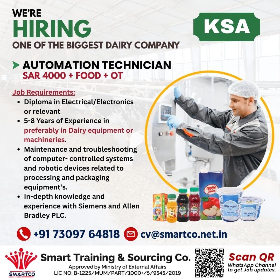 WE’RE HIRING – KSA ?? ? One of the Biggest Dairy Companies WE’RE HIRING – KSA ?? ? One of the Biggest Dairy Companies