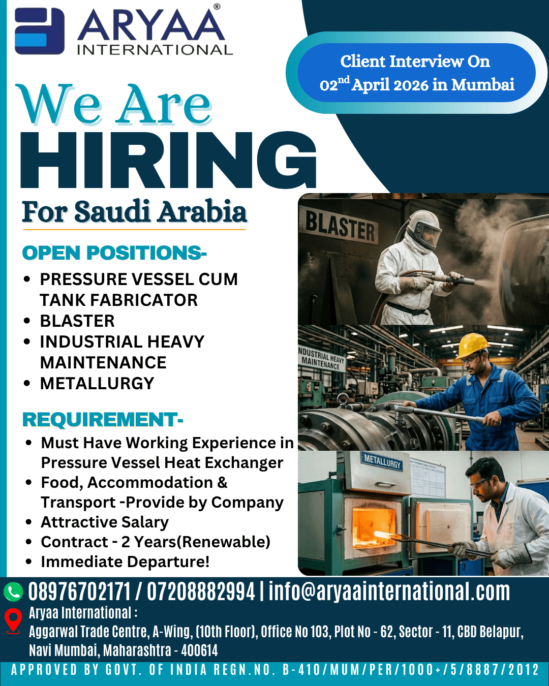 Job Opportunity in Saudi Arabia - Client Interview in Mumbai