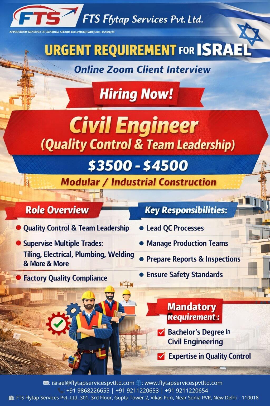 ? URGENT REQUIREMENT FOR ISRAEL ??