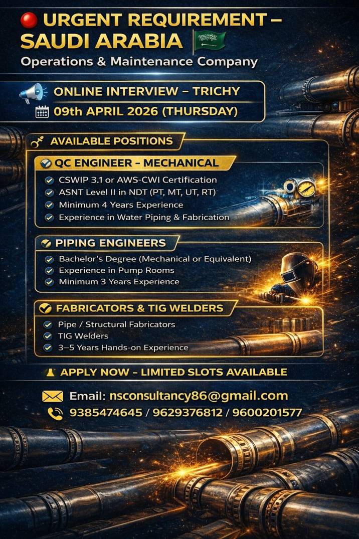 LEADING OPERATION AND MAINTENANCE COMPANY REQUIREMENT SAUDI ARABIA