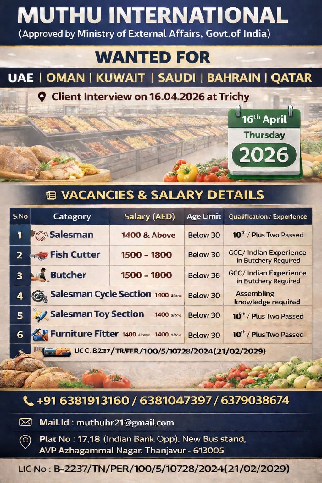 WANTED FOR MIDDLE EAST CONTRYS