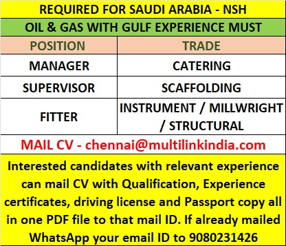 SUPERVISOR / FITTER / MANAGER