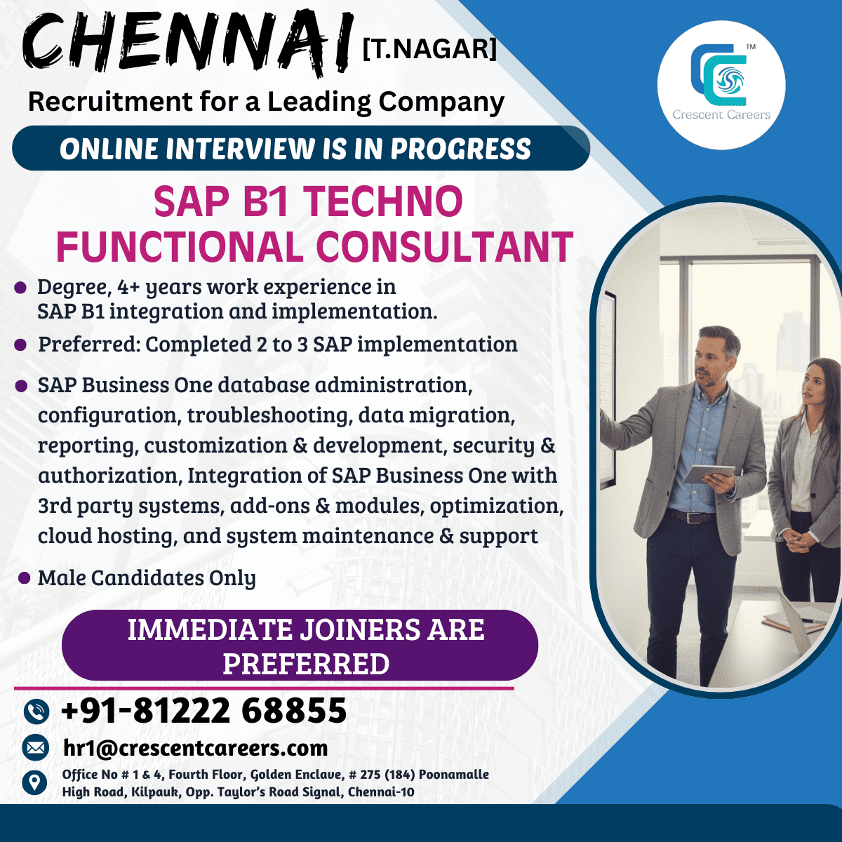 SAP B1 TECHNO FUNCTIONAL CONSULTANT